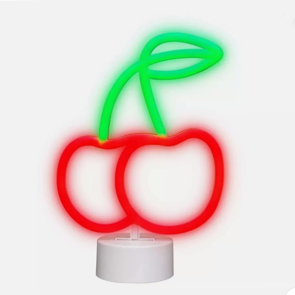 Fun Day NWT Cherry Neon LED Light 10" Battery  Powered